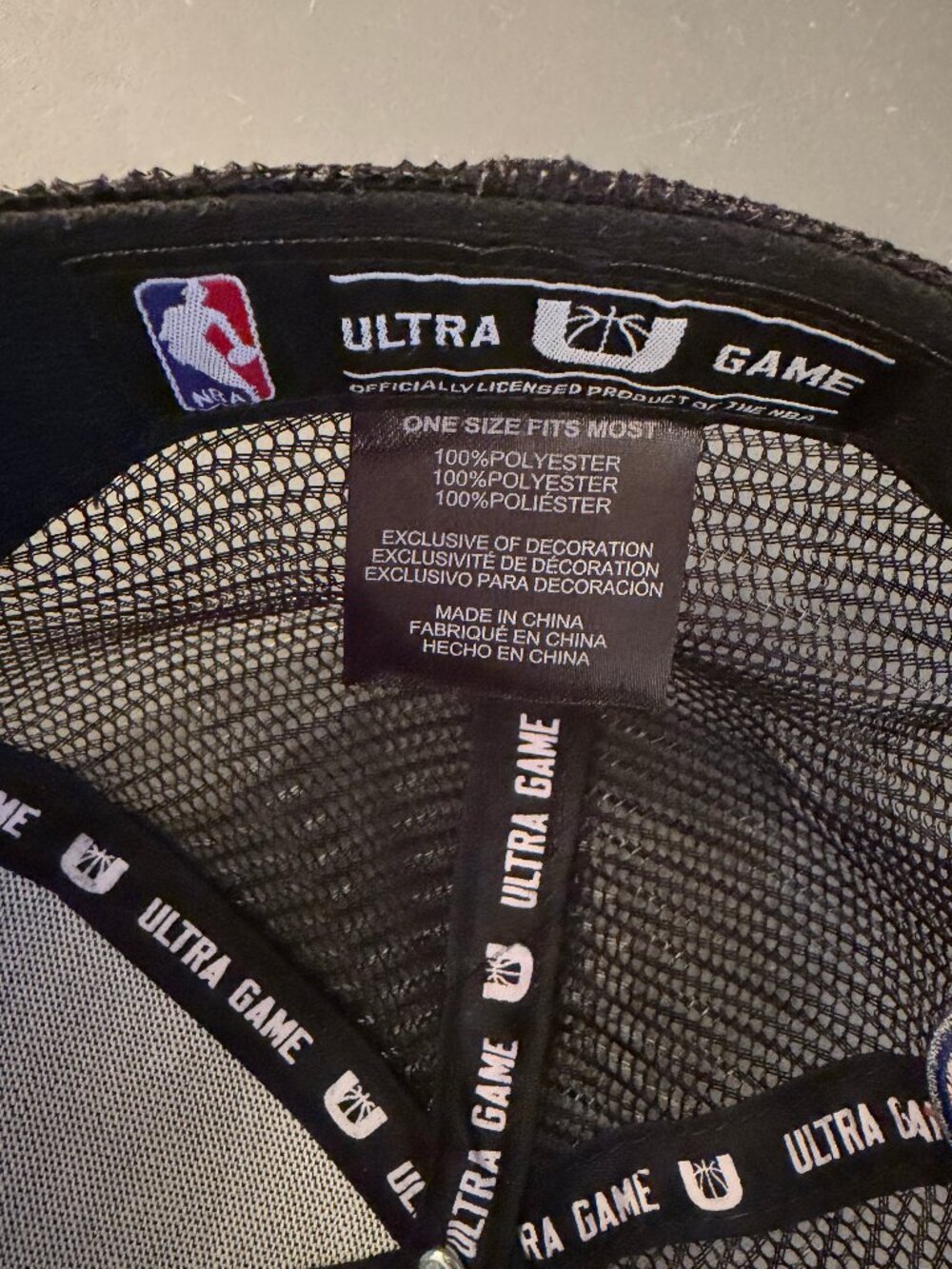 New York Knicks Ultra Game One Size Fits Most Hat NBA Black Adjustable - Picture 8 of 9